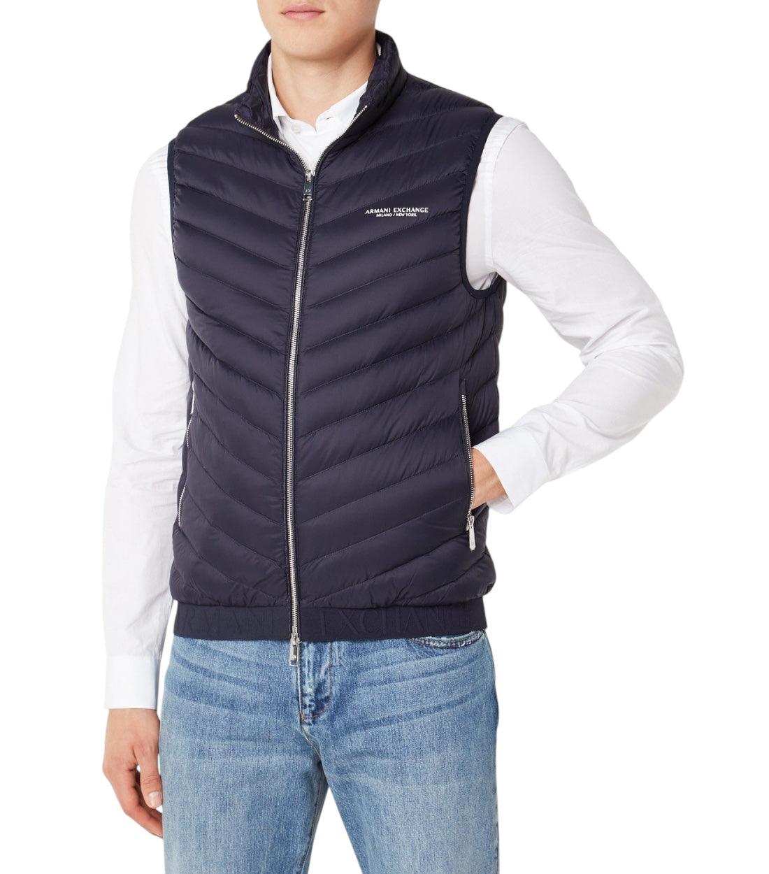Armani Exchange Donkerblauw Bodywarmer Met Logo