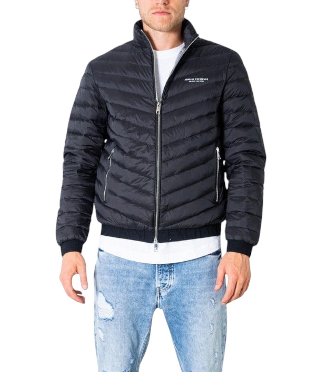 Armani Exchange Zwart Gewatteerde Jas