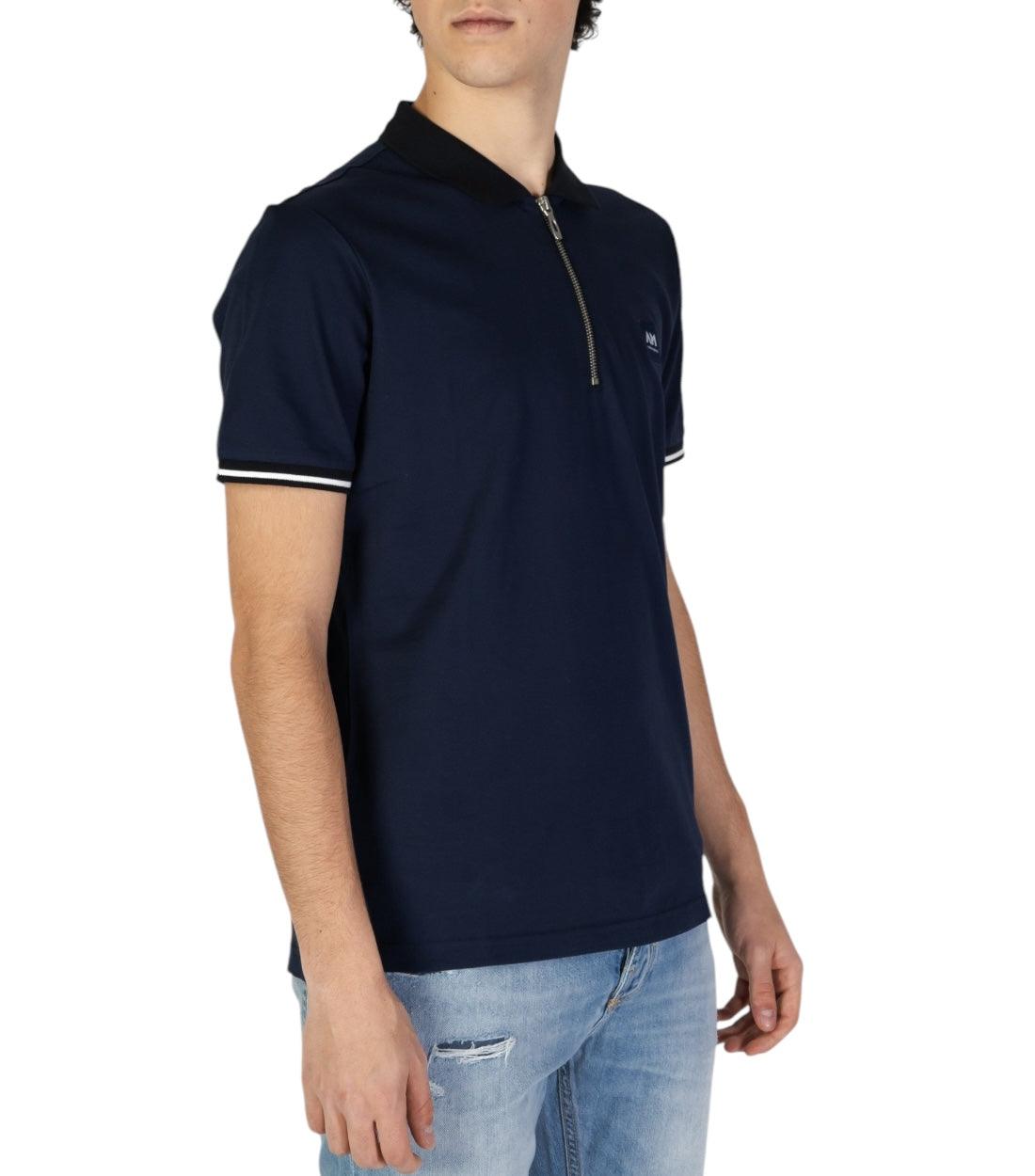 Antony Morato Blauw Polo Top Met Rits