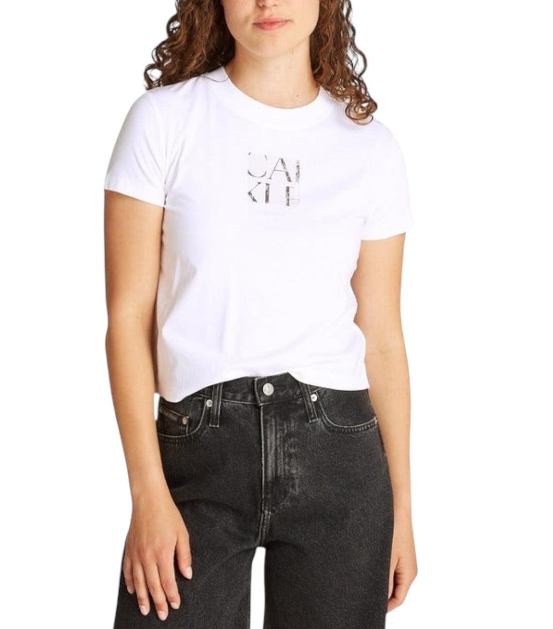 Calvin Klein Jeans Wit T-shirt Met Logo