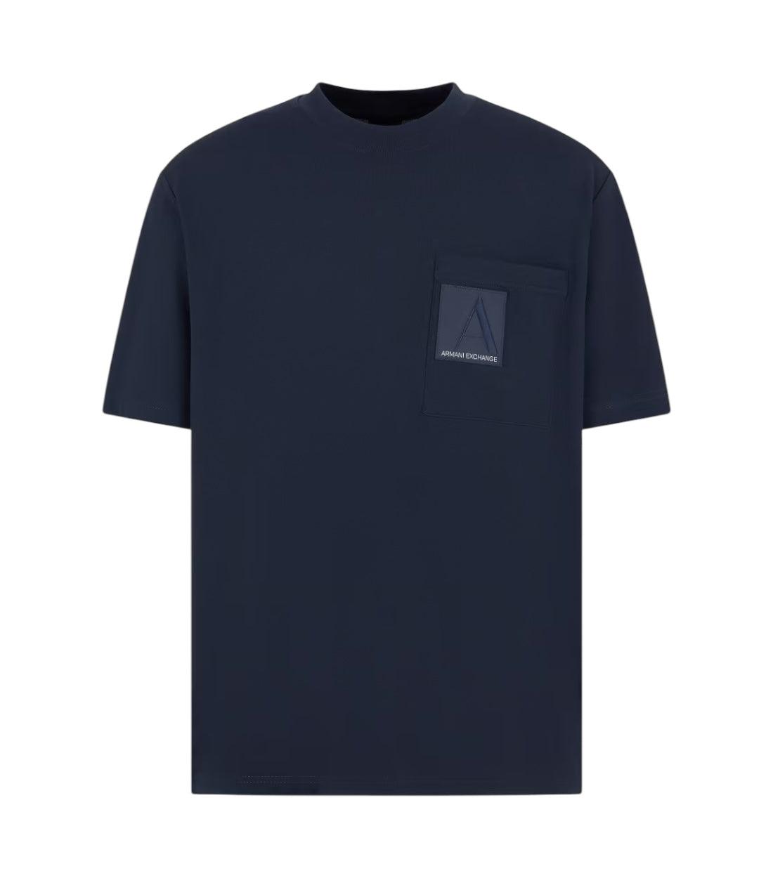 Armani Exchange Donkerblauw T-shirt Met Logo
