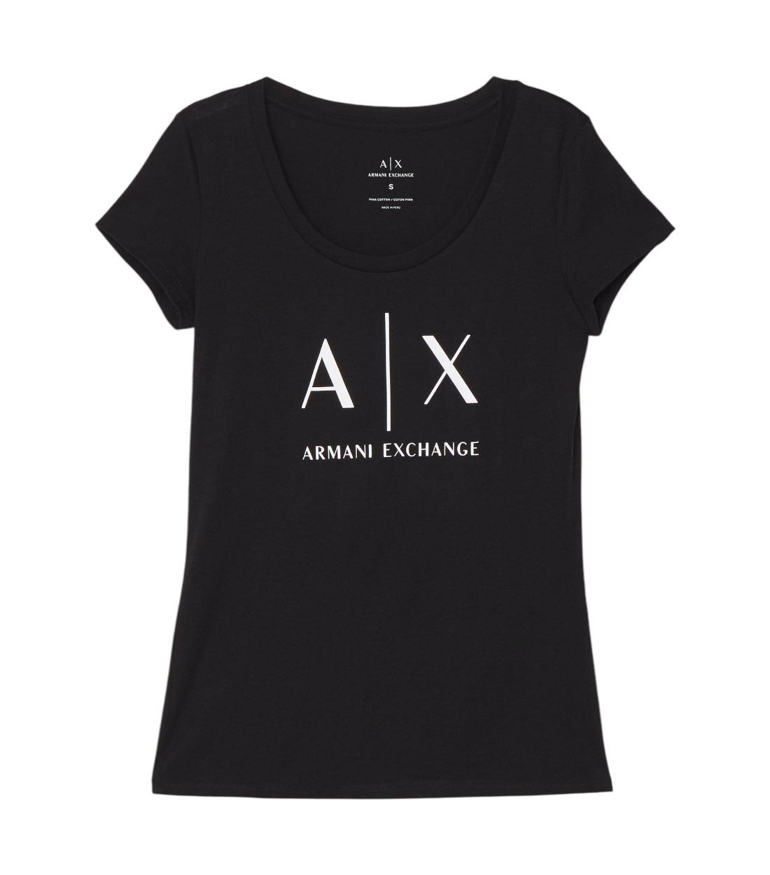 Armani Exchange Zwart T-shirt Met Logoprint
