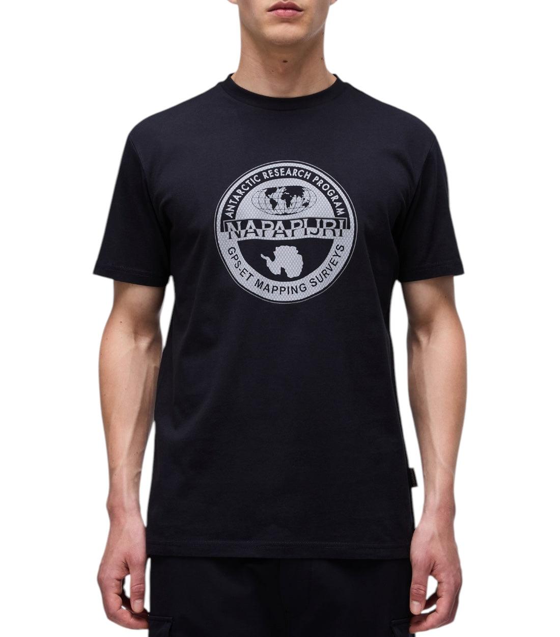 Napapijri Zwart S-BOLLO 2 T-shirt Voor Heren Katoen