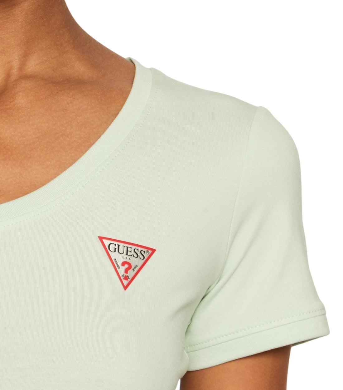 Guess Lichtgroen T-shirt Mini Triangle