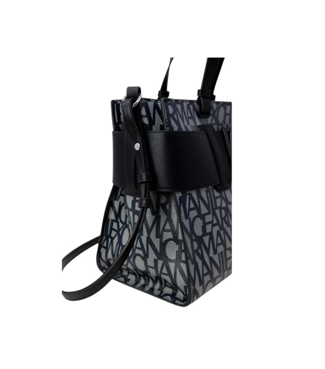 Armani Exchange Zwart Logoprint Tote Tas
