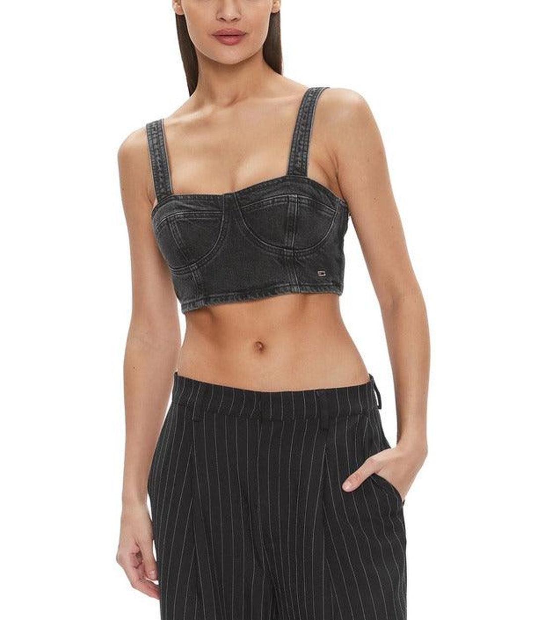 Tommy Hilfiger Jeans Zwart Bustier Top Dames