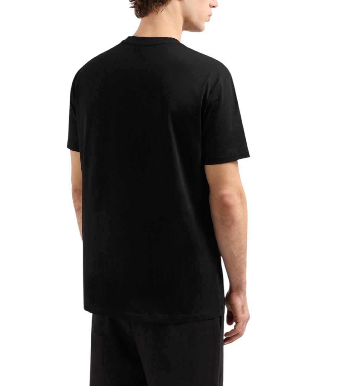 Armani Exchange Zwart Regular Fit T-shirt Met Blurred Logo Effect