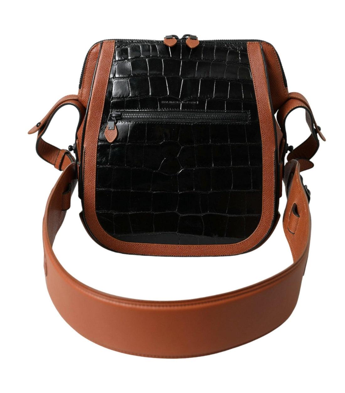 Balenciaga Luxe Bruine Krokodillenleer Schoudertas