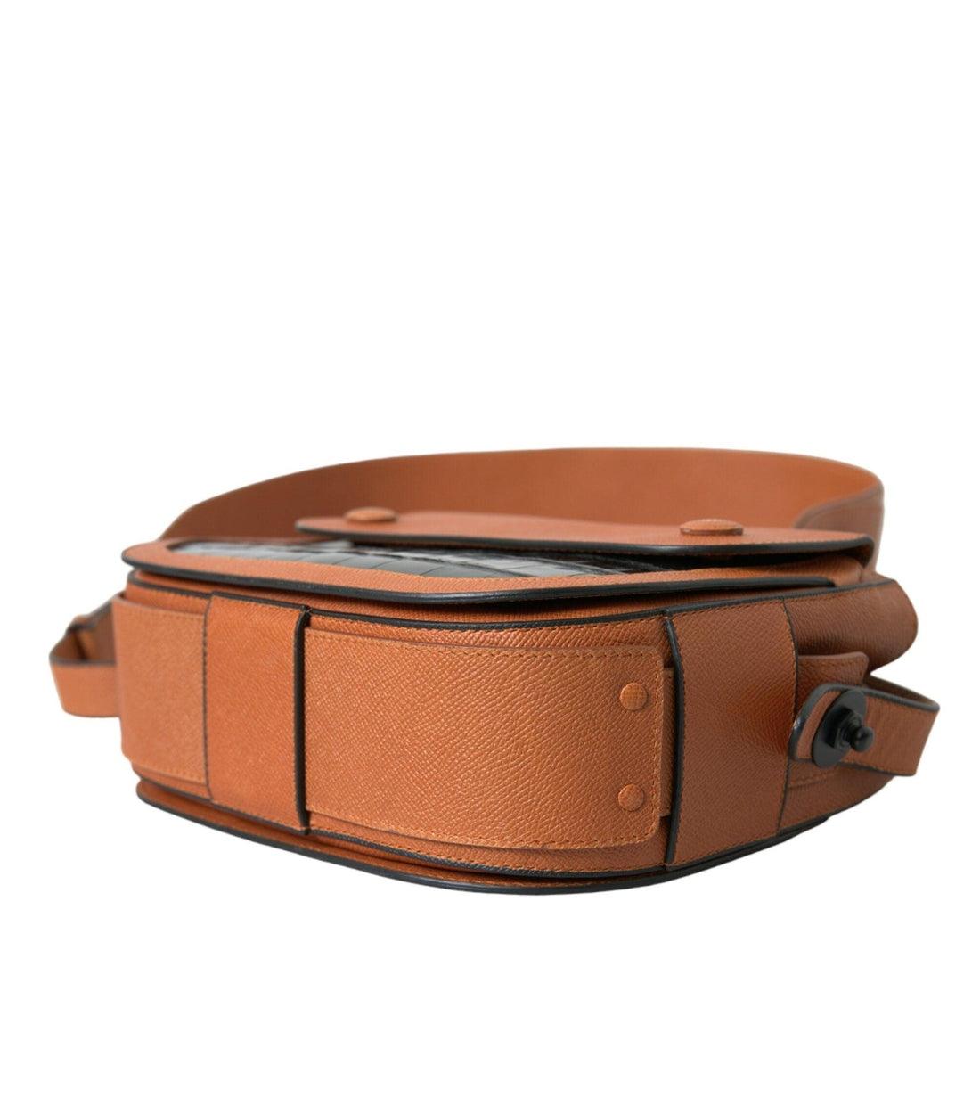 Balenciaga Luxe Bruine Krokodillenleer Schoudertas