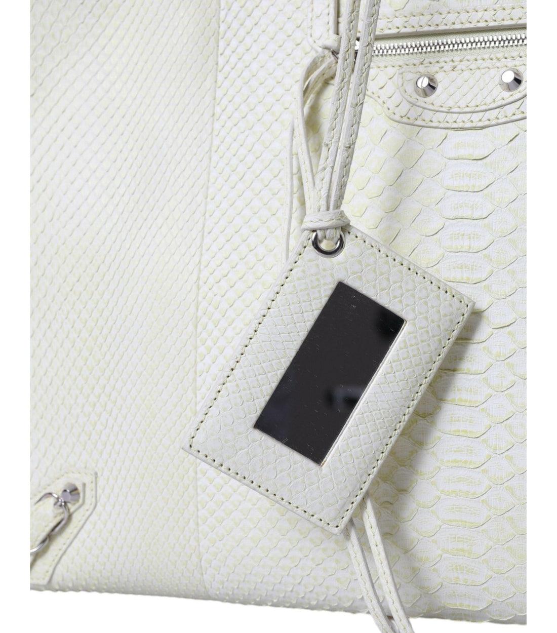 Balenciaga Gele Pythonleren A4 Tote Bag