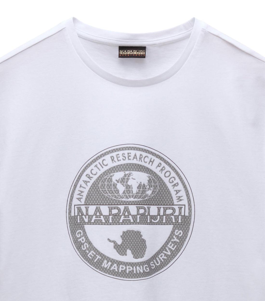 Napapijri Wit S-BOLLO 2 T-shirt Voor Heren In Katoen