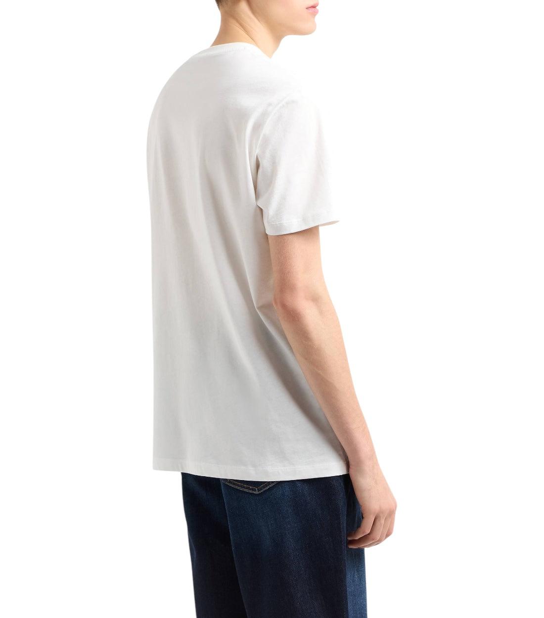 Armani Exchange Witte Basic T-shirt Met Print