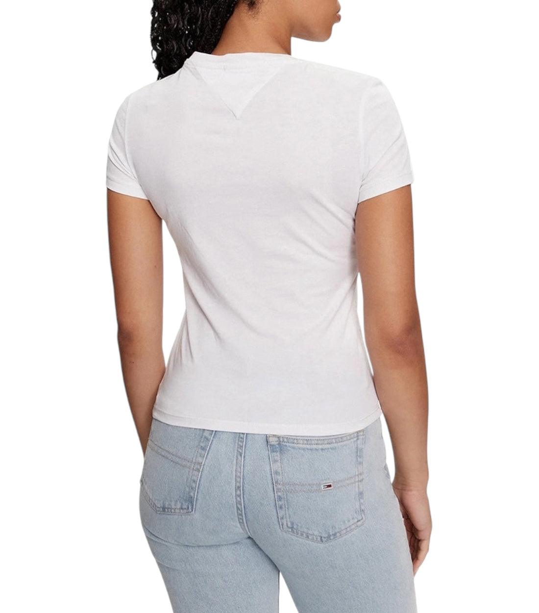 Tommy Hilfiger Jeans Wit Basic T-shirt Dames