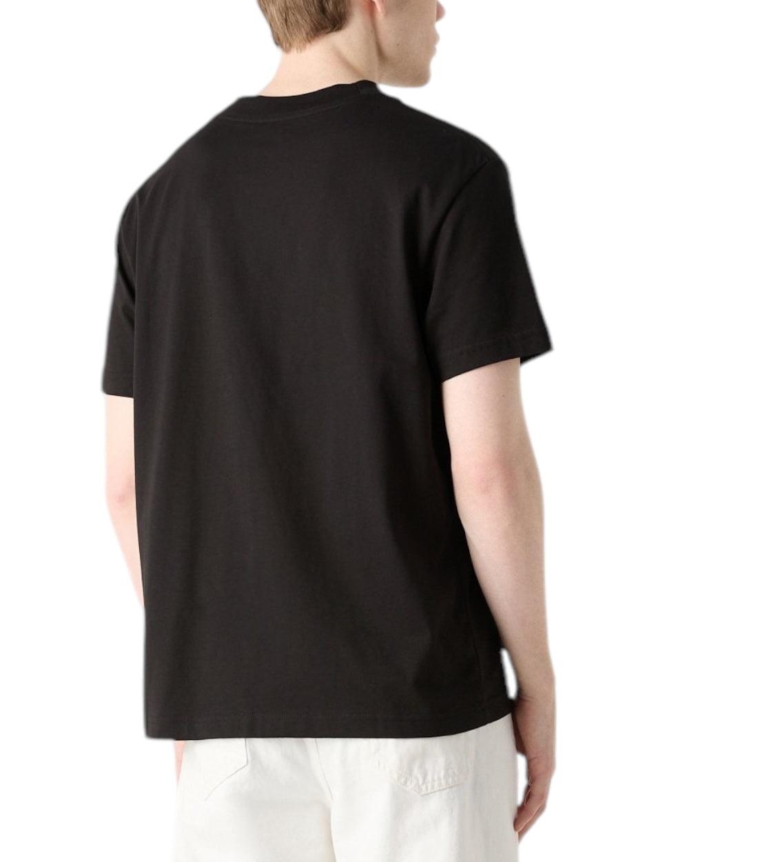 Calvin Klein Jeans Zwart Textured Monologo T-shirt