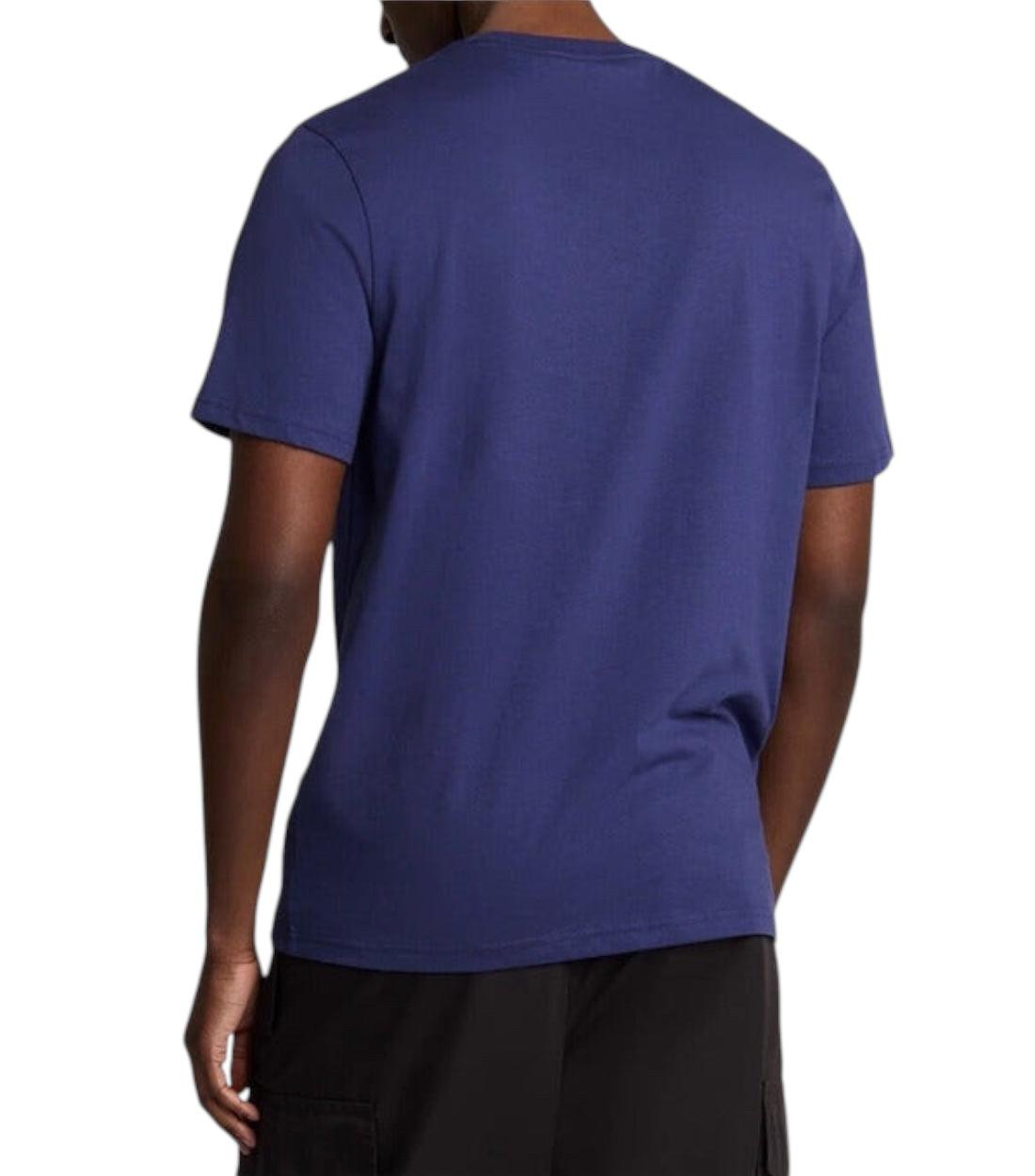 Lyle & Scott Donkerblauw T-shirt Met Logo