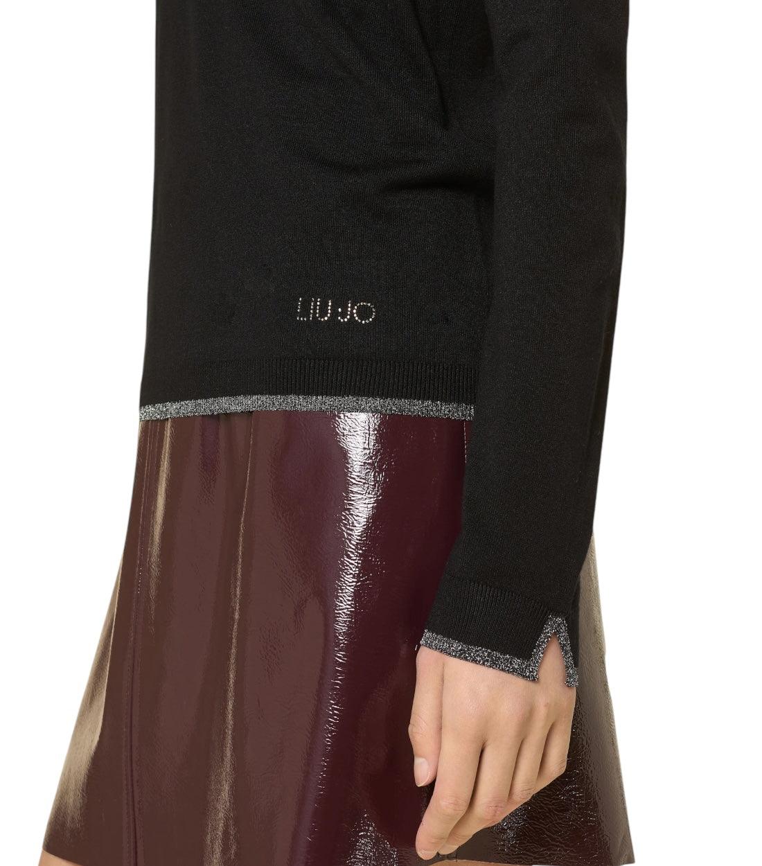 Liu Jo Zwart Trui Met Glitterdraad