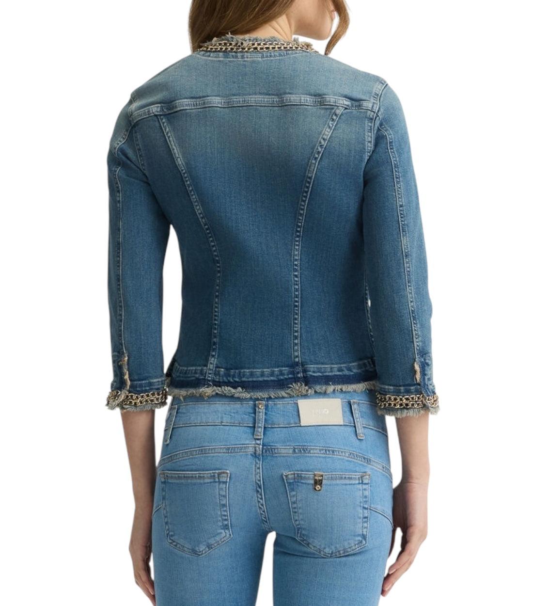 Liu Jo Blauw Denim Jas Met Details