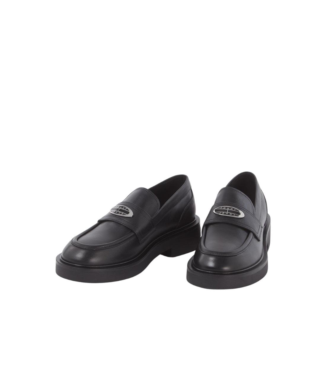 Tommy Hilfiger Zwart Moccassin van Leer
