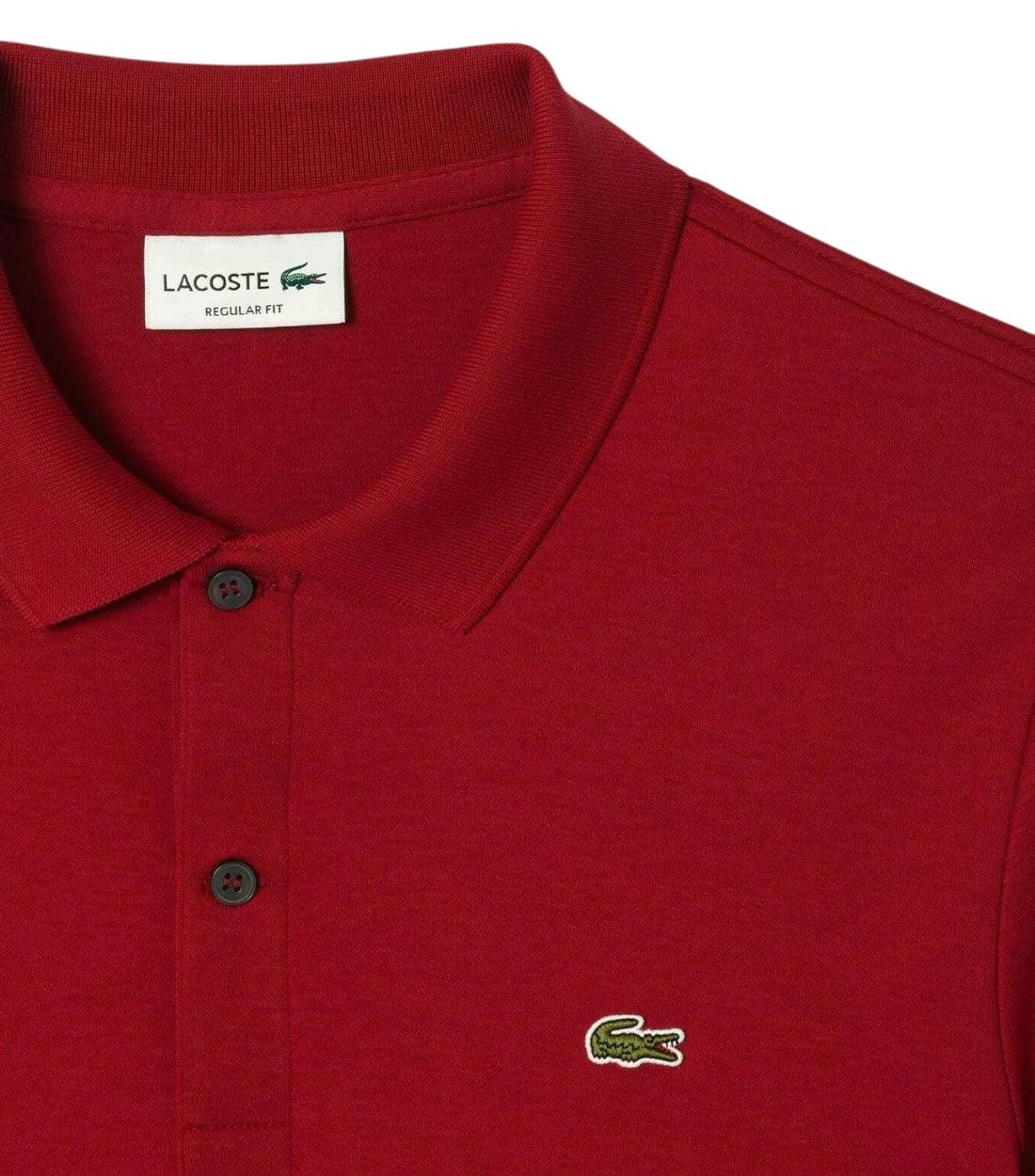 Lacoste Bordeaux Polo Met Label-detail