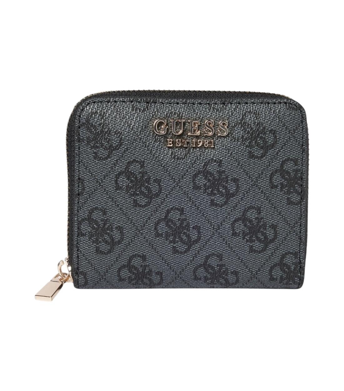 Guess Zwart Laurel Portemonnee Met Logo print