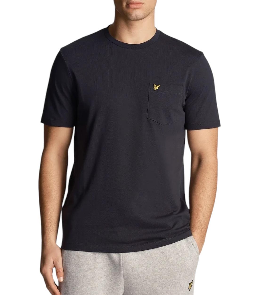 Lyle & Scott Blauw T-shirt Met Borstvak