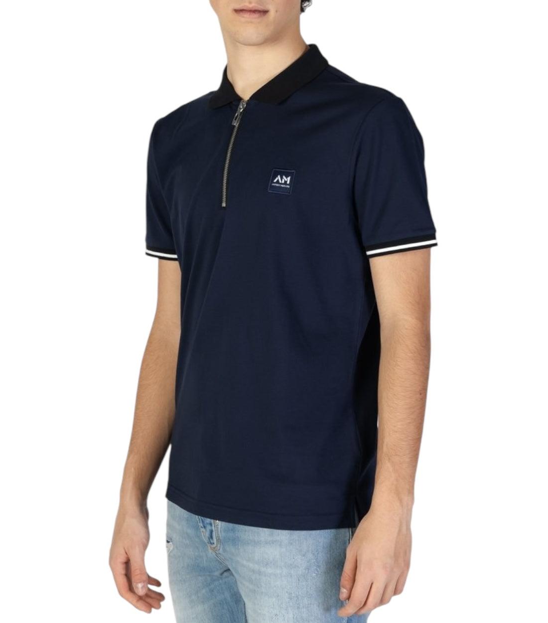 Antony Morato Blauw Polo Top Met Rits