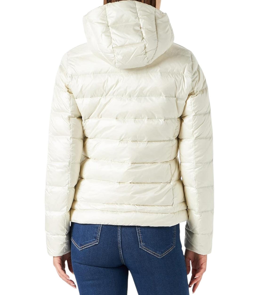 Blauer Wit Gewatteerde Jas