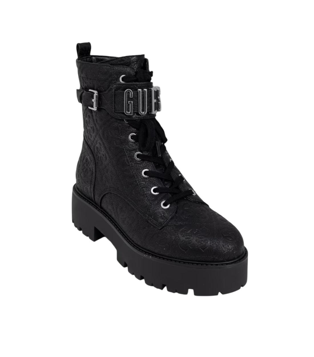 Guess Zwart Laarzen Met Logo Print