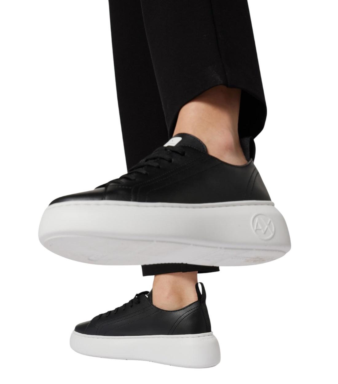 Armani Exchange Zwart Plateau-sneakers