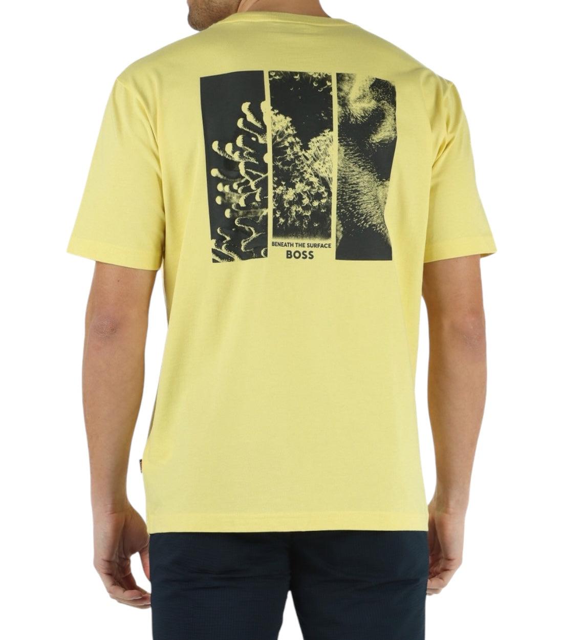 Boss Geel T-shirt Met Back Print
