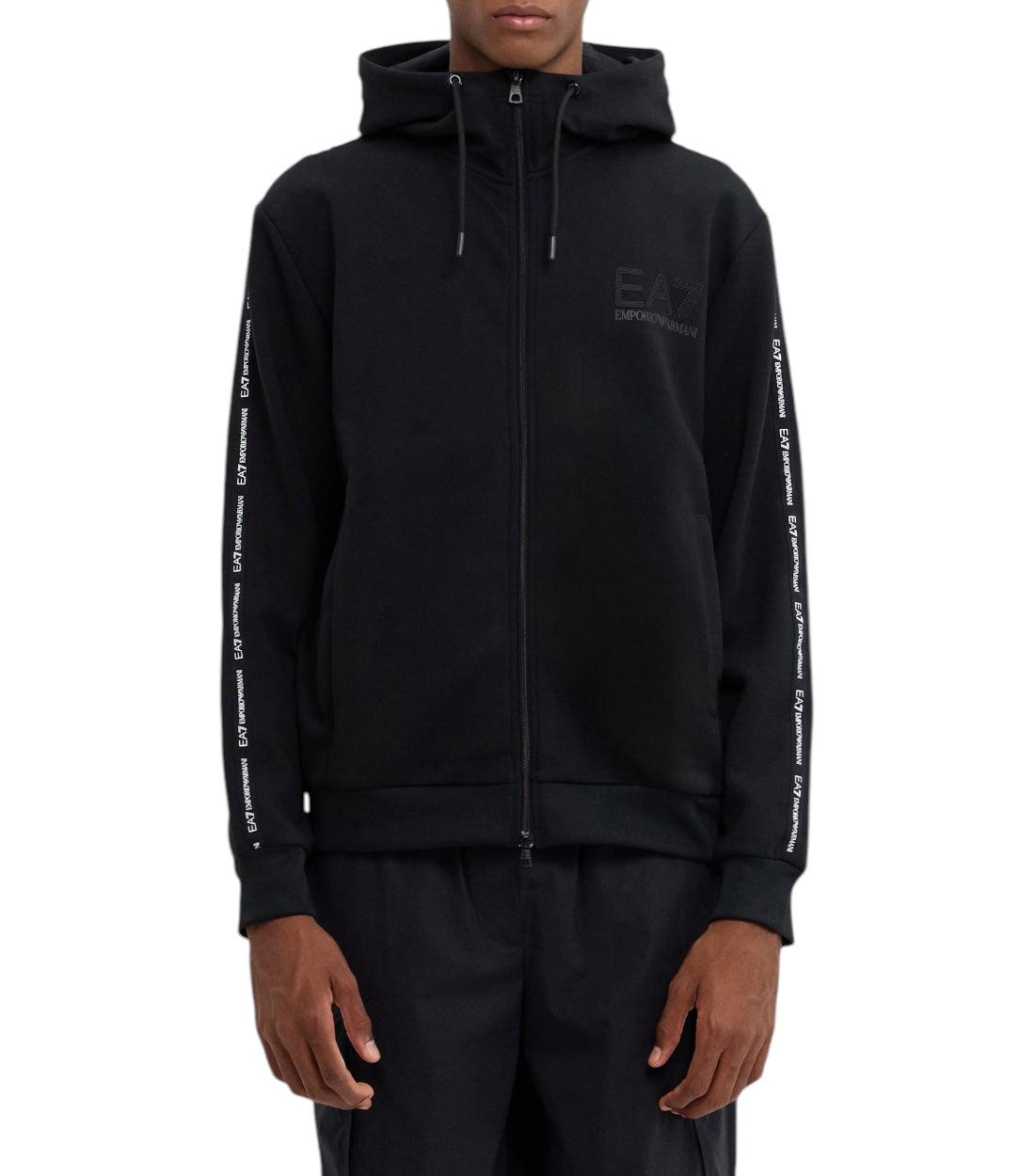Ea7 Zwart FELPA Zipped Hoodie