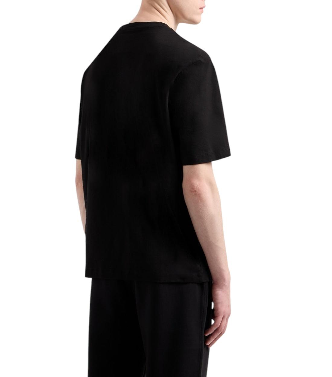 Armani Exchange Zwart T-shirt Met Borstvak
