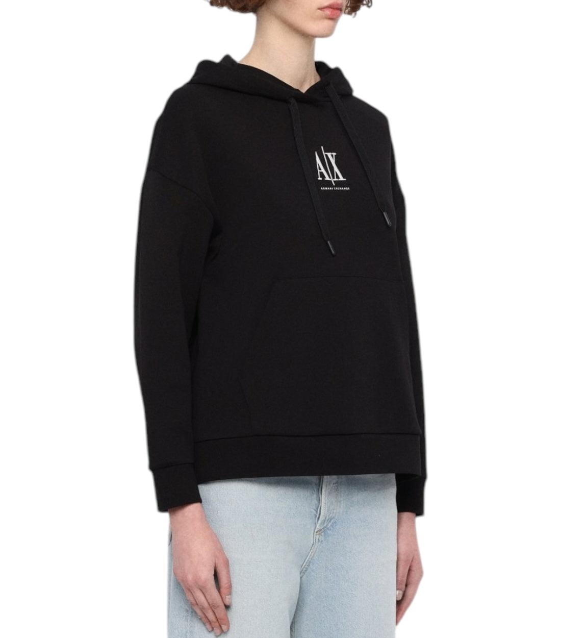 Armani Exchange Zwart Basic Sweater Met Logo