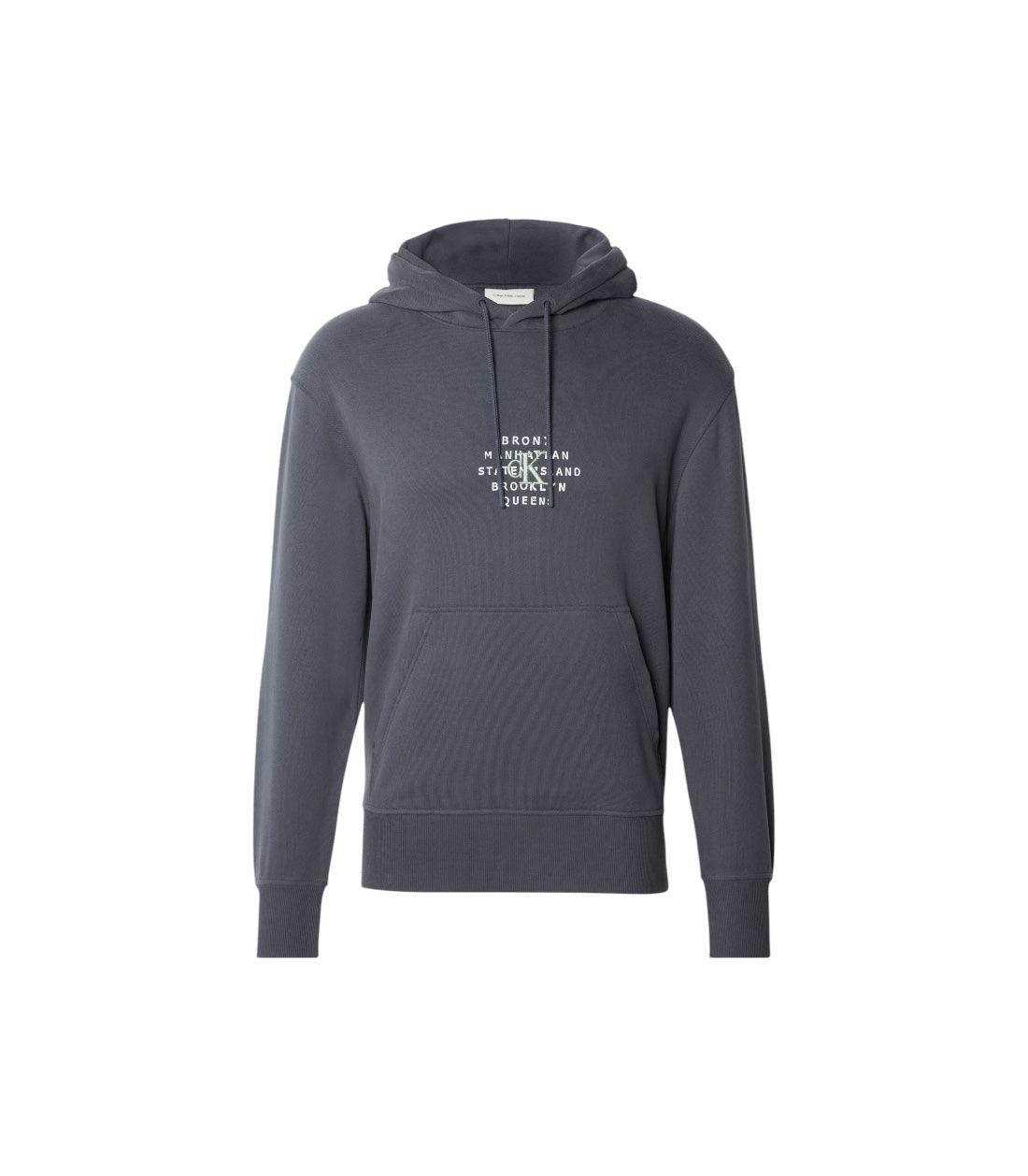 Calvin Klein Jeans Grijs Sweatshirt Met Capuchon