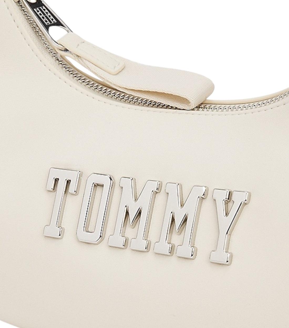 Tommy Hilfiger Off-white Schouder Tas Met Metalen Logo