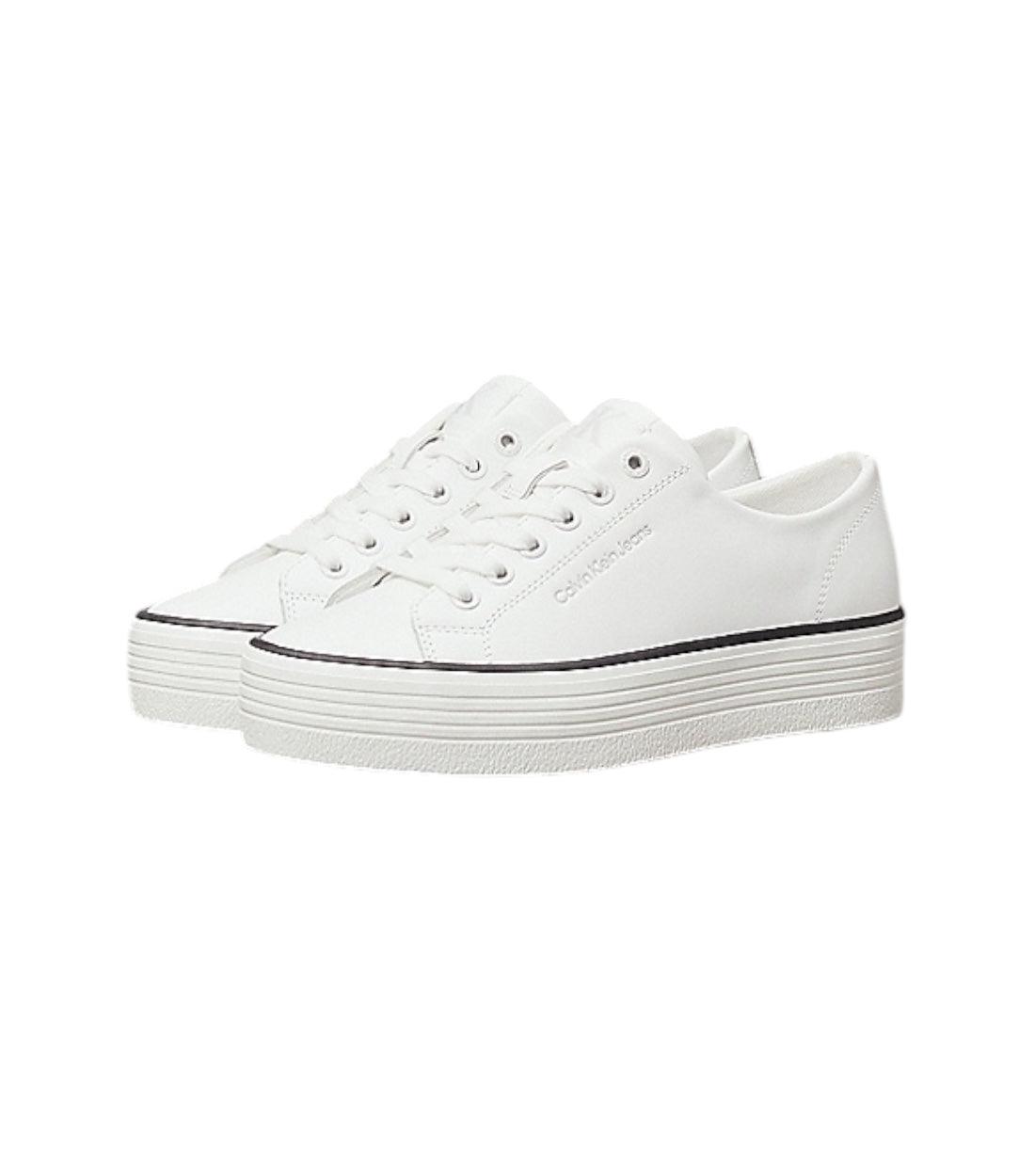 Calvin Klein Jeans Leren Plateau Sneaker