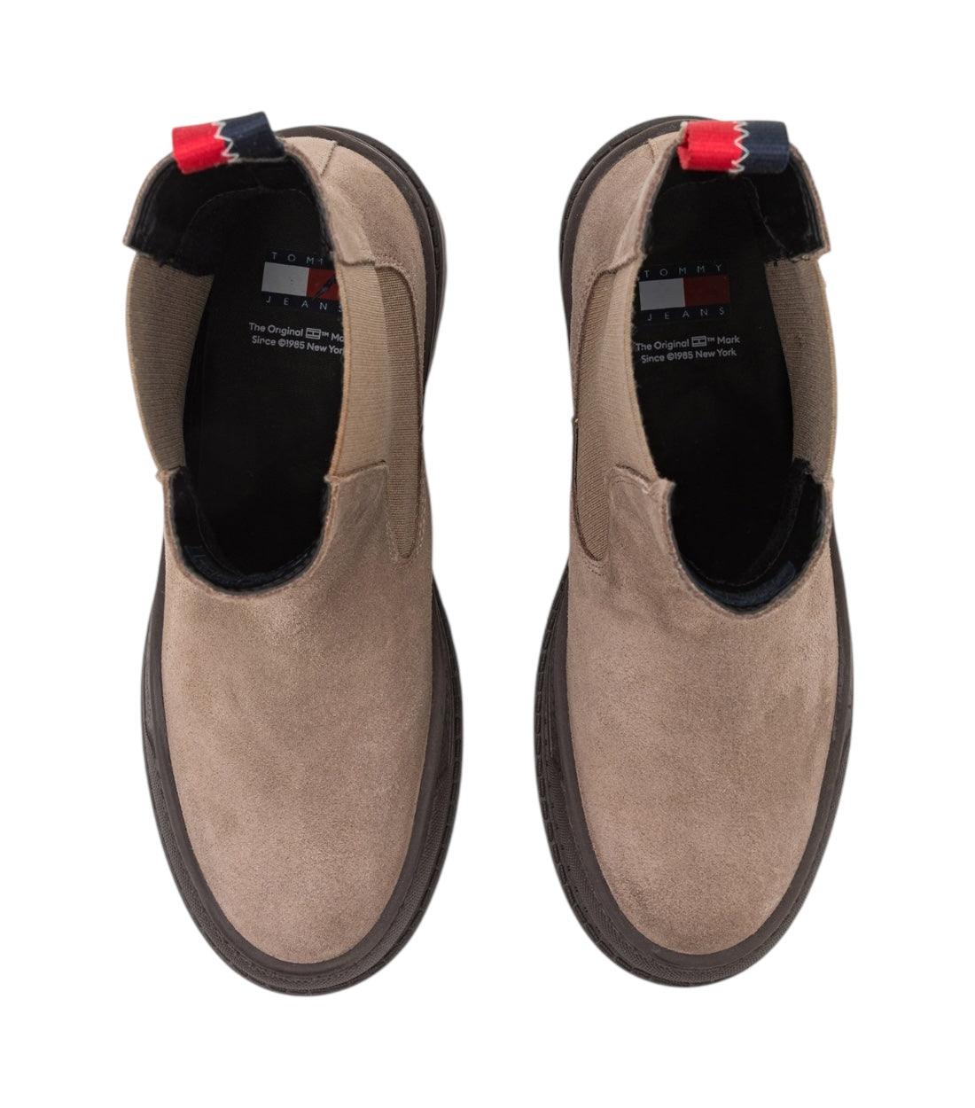 Tommy Hilfiger Beige Foxing Chelsea Enkellaarsjes