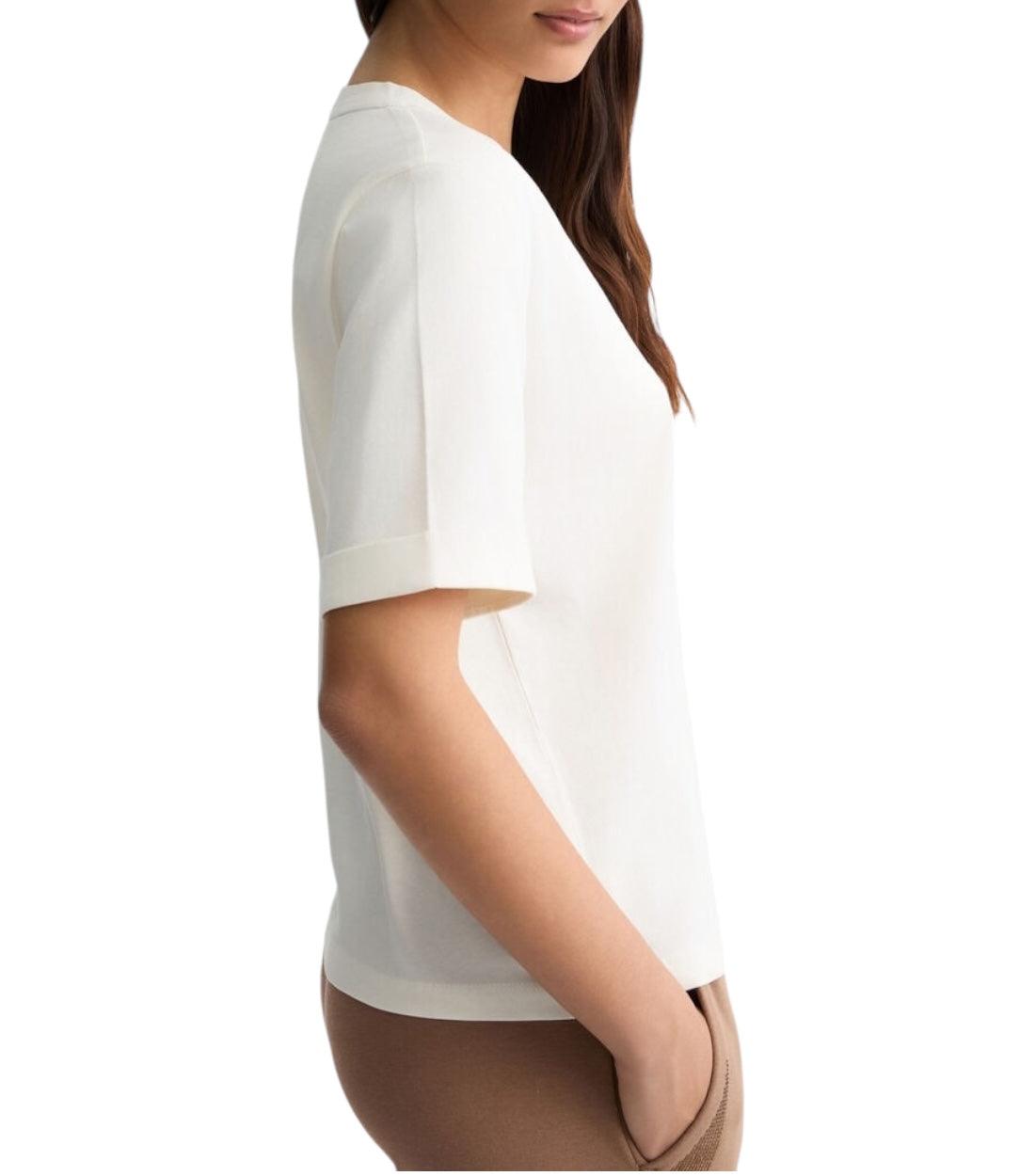 Liu Jo Wit V-hals T-shirt Met Logo