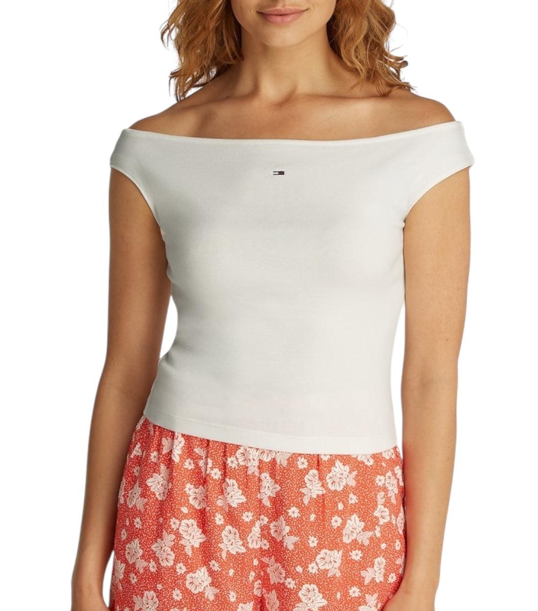 Tommy Hilfiger Jeans Witte Schouder Tank Top