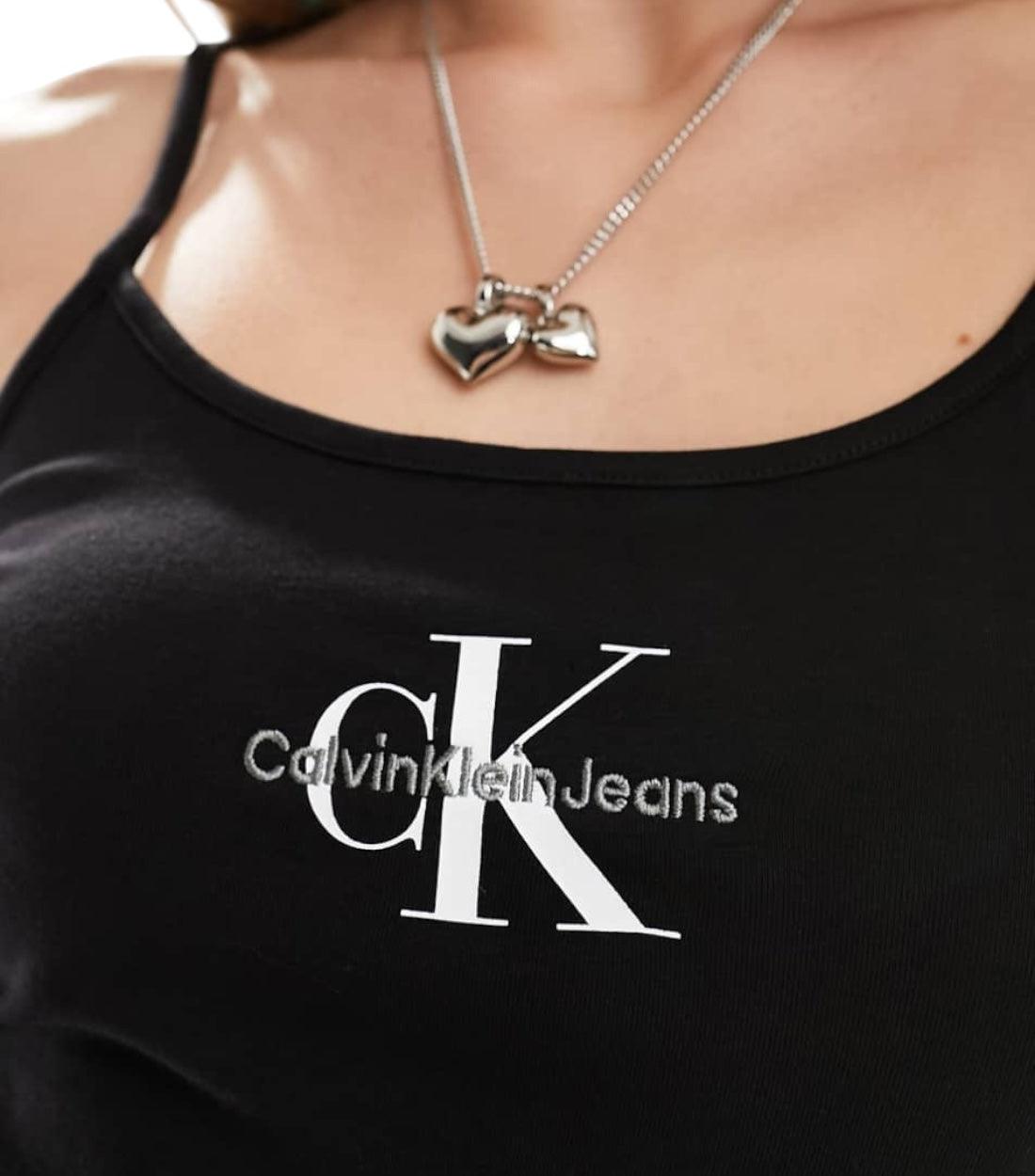 Calvin Klein Jeans Zwart Tanktop Monologo