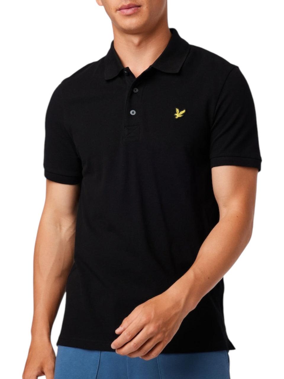Lyle & Scott Zwarte Polo T-shirt