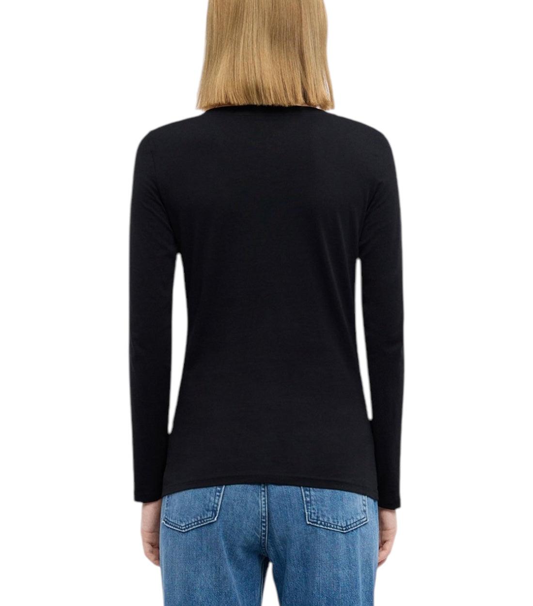 Armani Exchange Zwart Longsleeve Met Logoprint