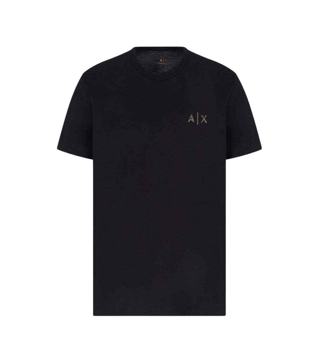 Armani Exchange Zwart Regular Fit T-shirt Met Blurred Logo Effect