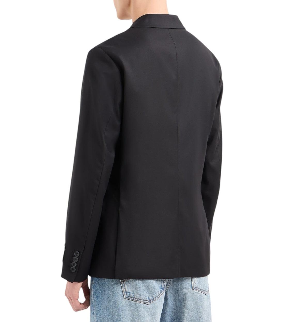 Armani Exchange Zwart Colbert Met Reverskraag
