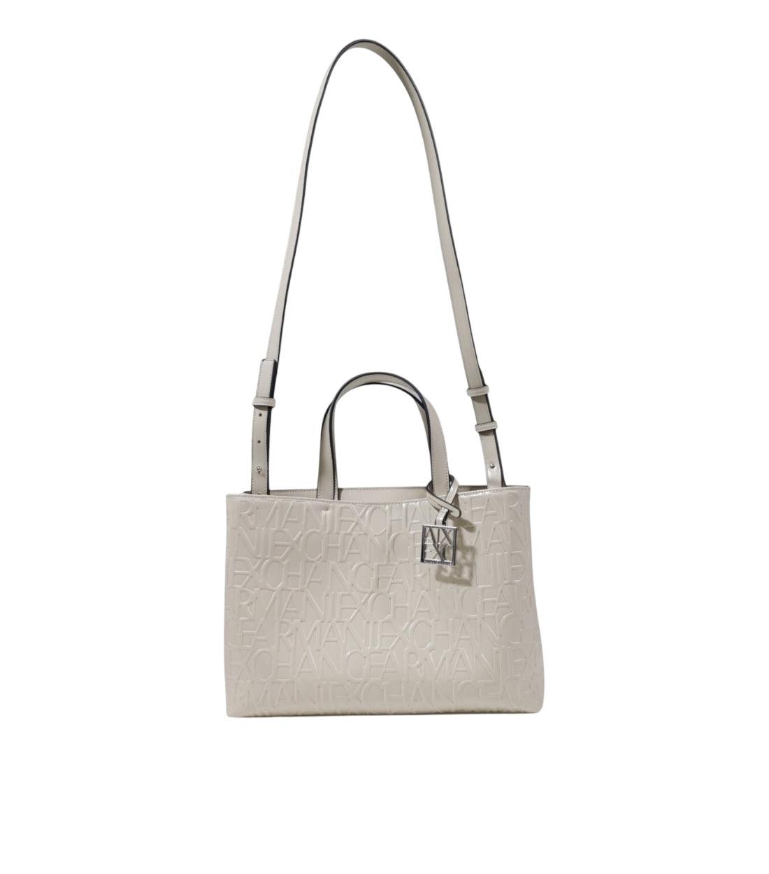 Armani Exchange Beige Leren Shopper Handtas