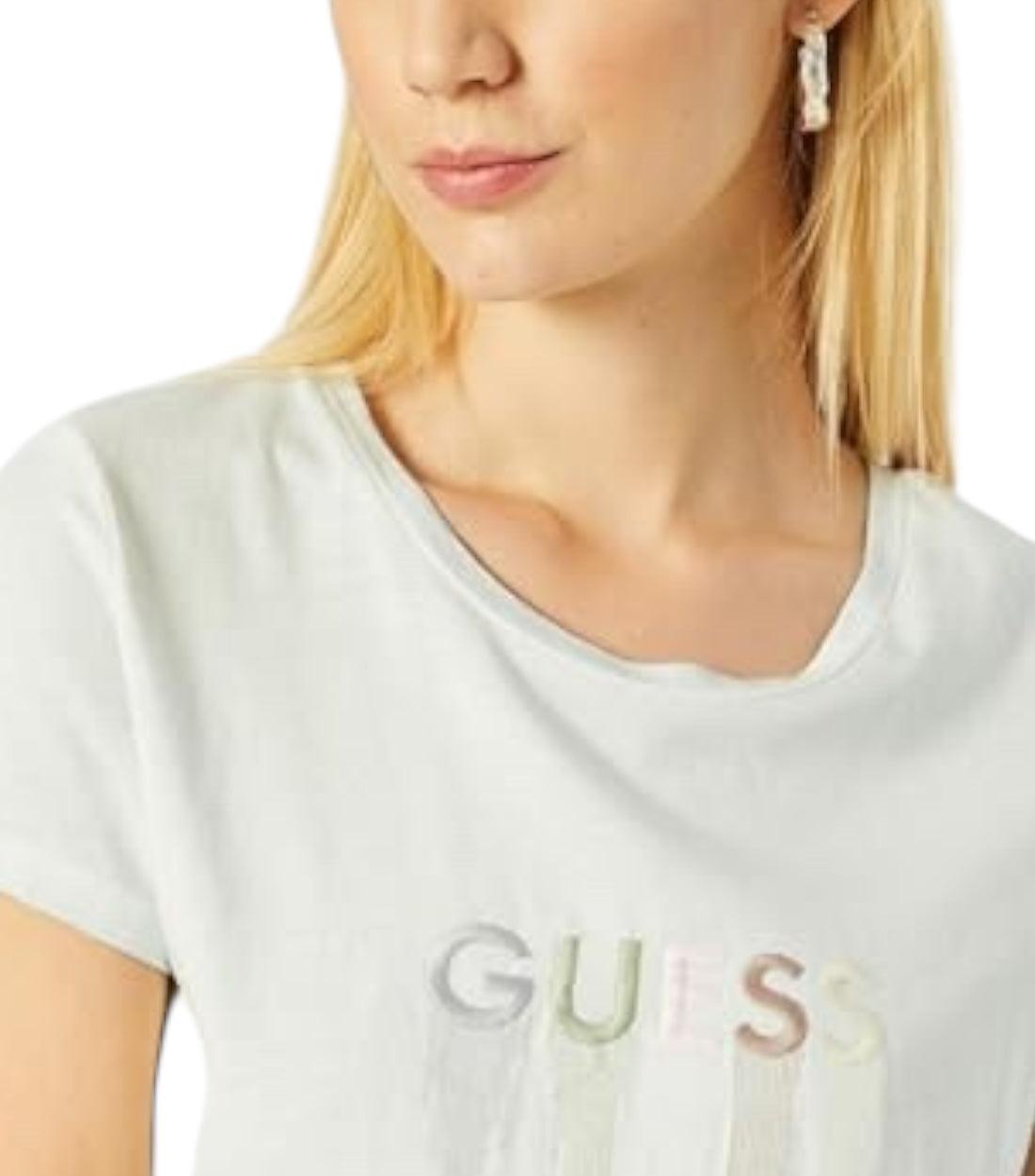 Guess Groen Waterfall Logo T-Shirt