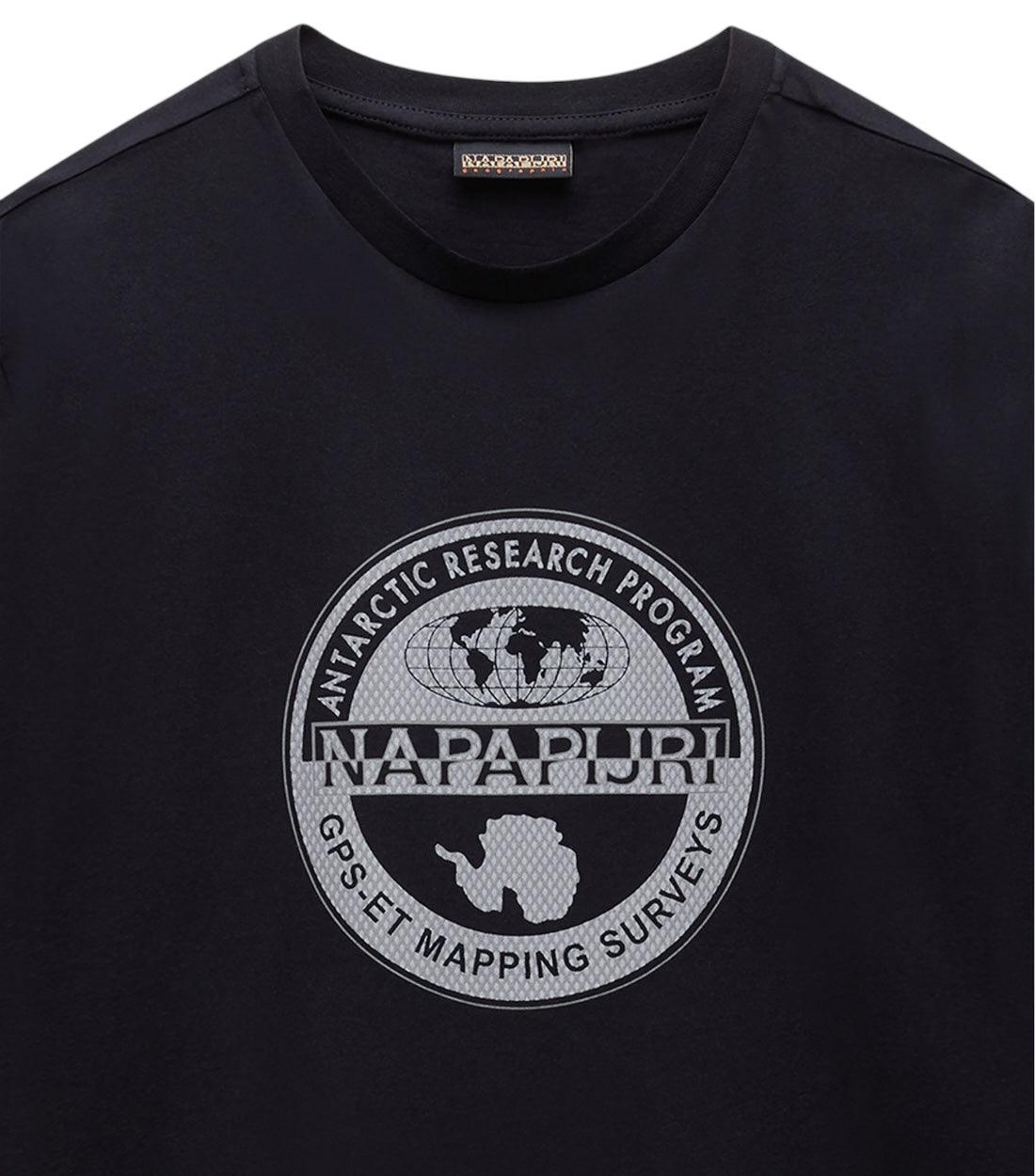 Napapijri Zwart S-BOLLO 2 T-shirt Voor Heren Katoen