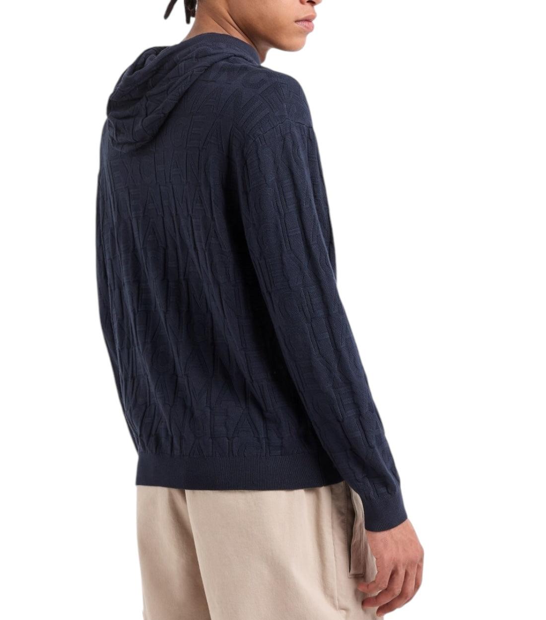 Armani Exchange Donkerblauw Hoodie Met Logo