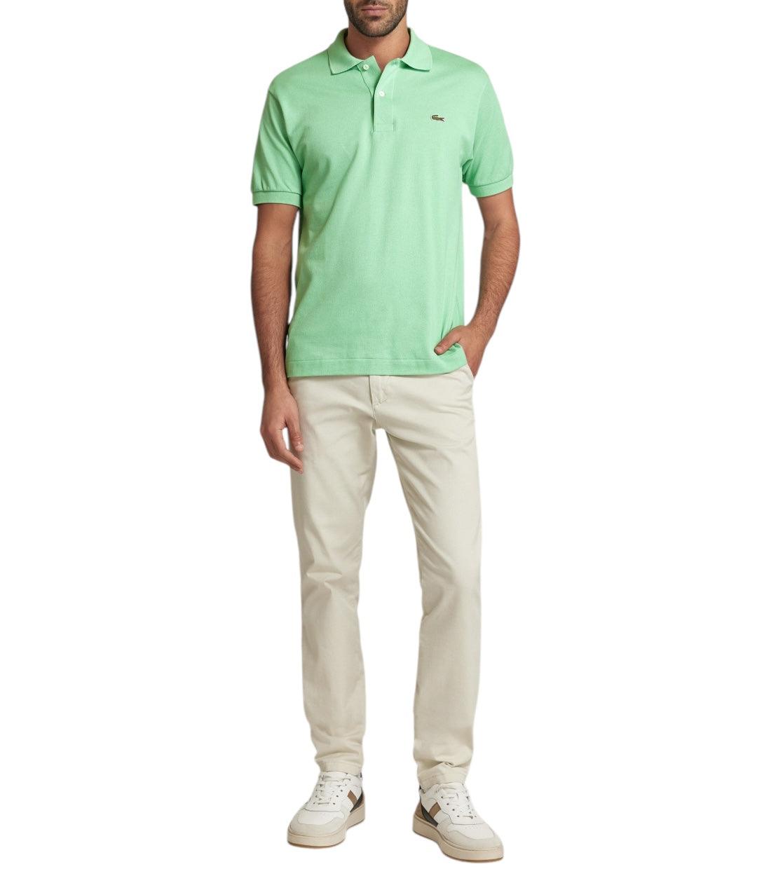 Lacoste Groen Classic Fit Polo Met Label-detail