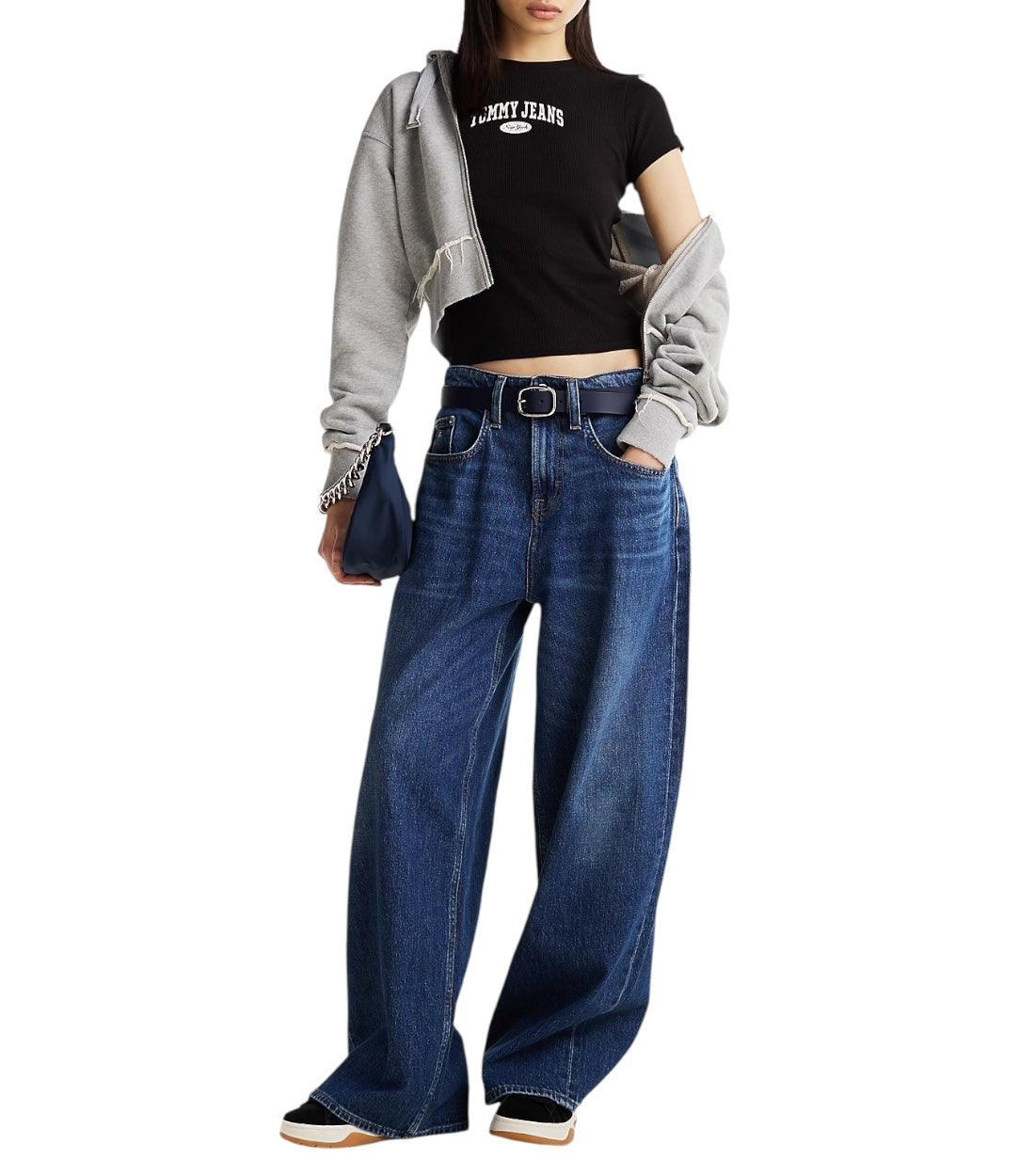 Tommy Hilfiger Jeans Zwart Varsity Slim Fit T-shirt